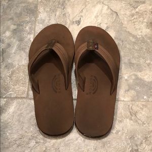 Rainbow Large Flip Flops leather